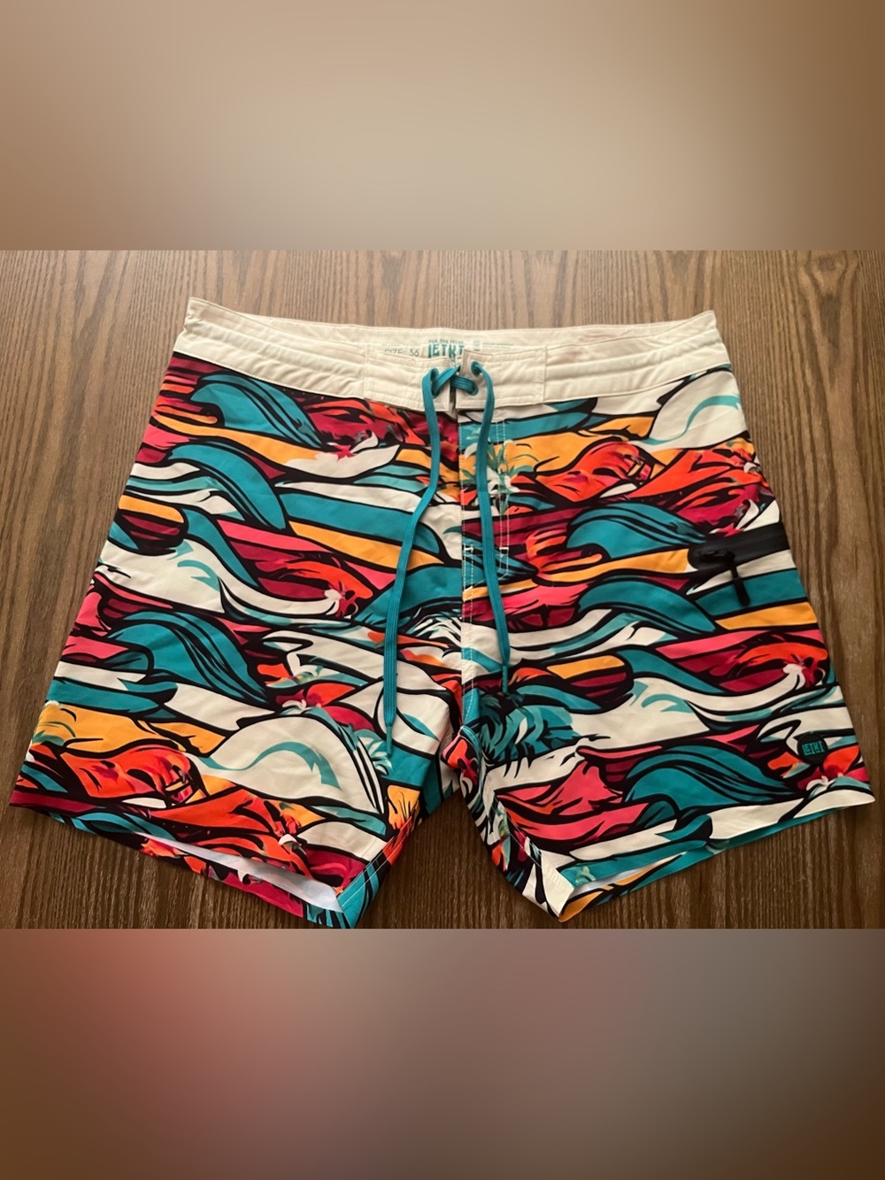 Leiki Surf Co  Board Shorts Men's Size 36 4-way Stretch
